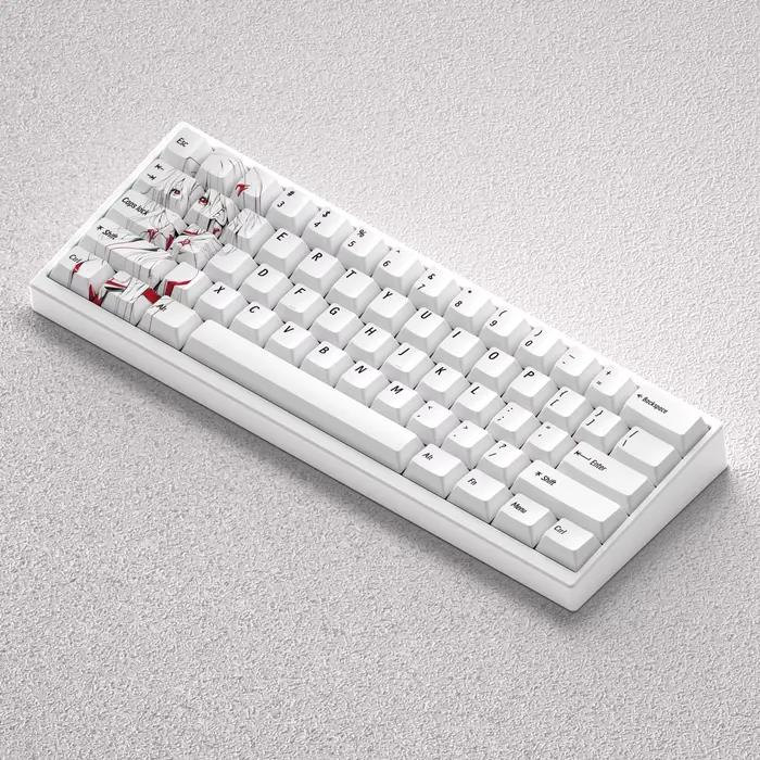 73 touches PBT colorant Sublimation cerise Yuzuriha Inori Anime pour 60 65 68 disposition clavier mécanique GK61 Anne Pro 2