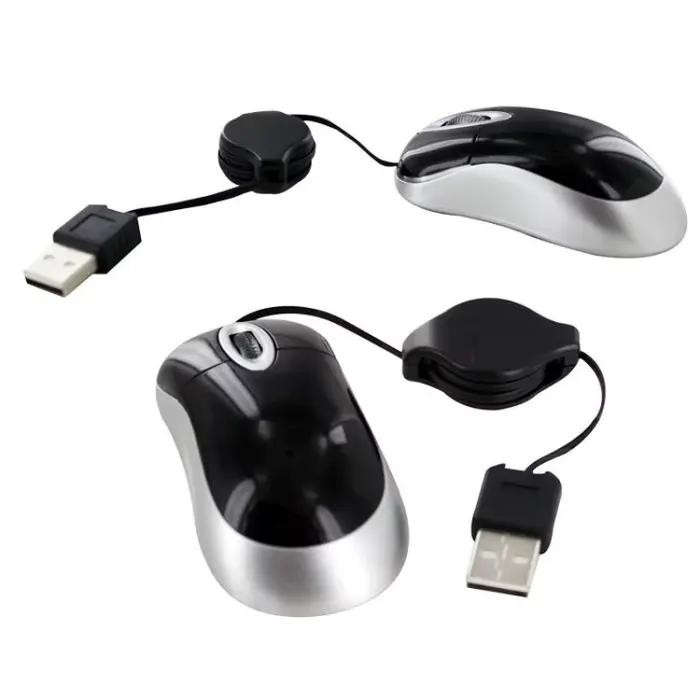Mini souris optique rétractable Portable