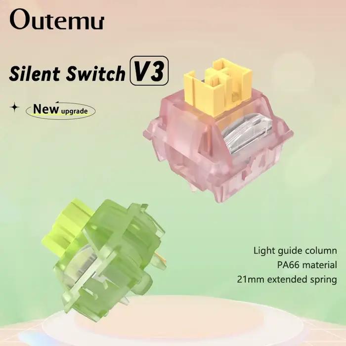 Outemu-Interrupteurs silencieux Peach V3