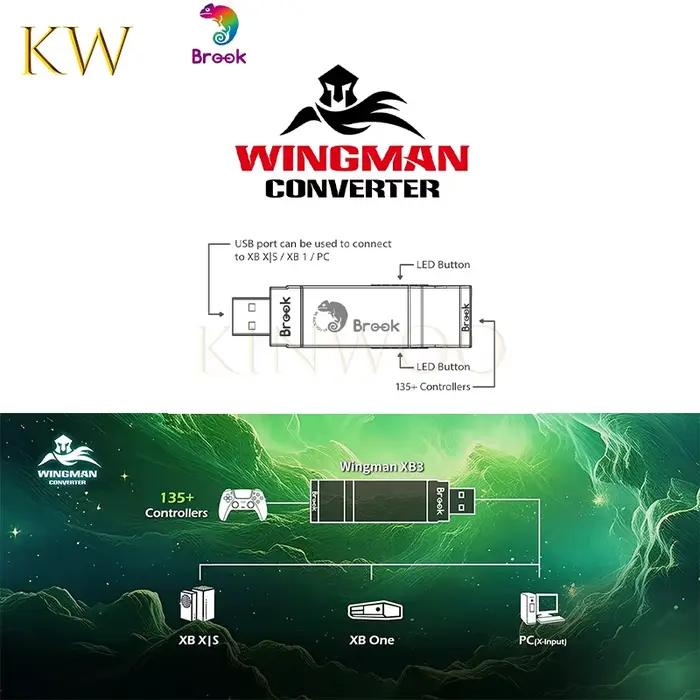 Convertisseur Brook Wingman XB3 pour Xbox One/Xbox Series X | Adaptateur de contrôleur Hitbox pour bâton de combat d'arcade filaire pour console S/PC