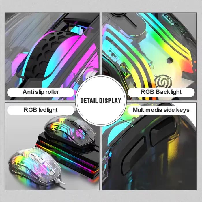K-snake Q16 filaire transparent esports souris macro programmation ordinateur de bureau