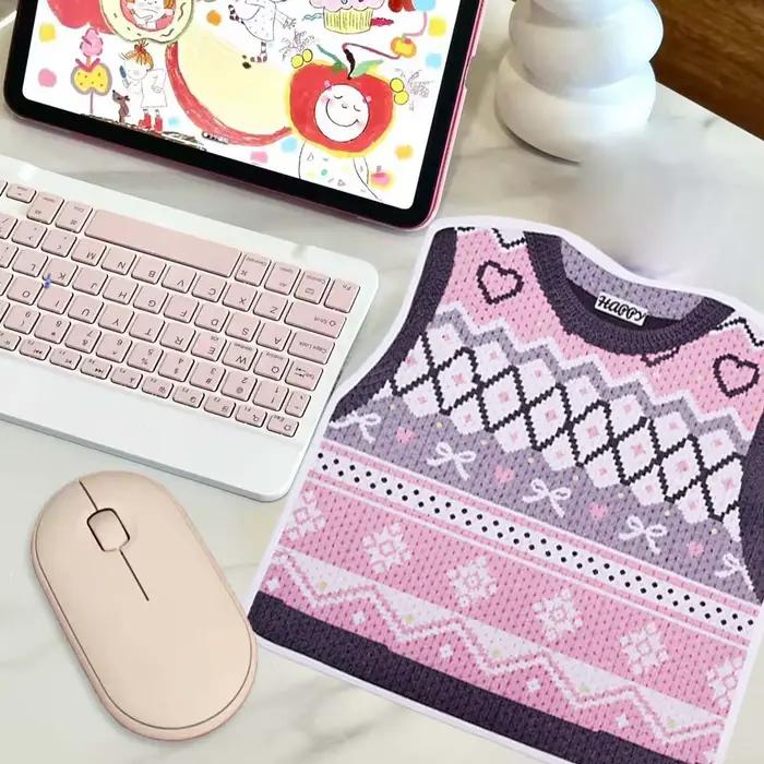 Dessin animé pull en forme de tapis de souris Kawaii clavier