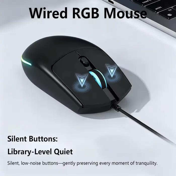 Souris filaire légère Lenovo M300 avec éclairage RGB respirant