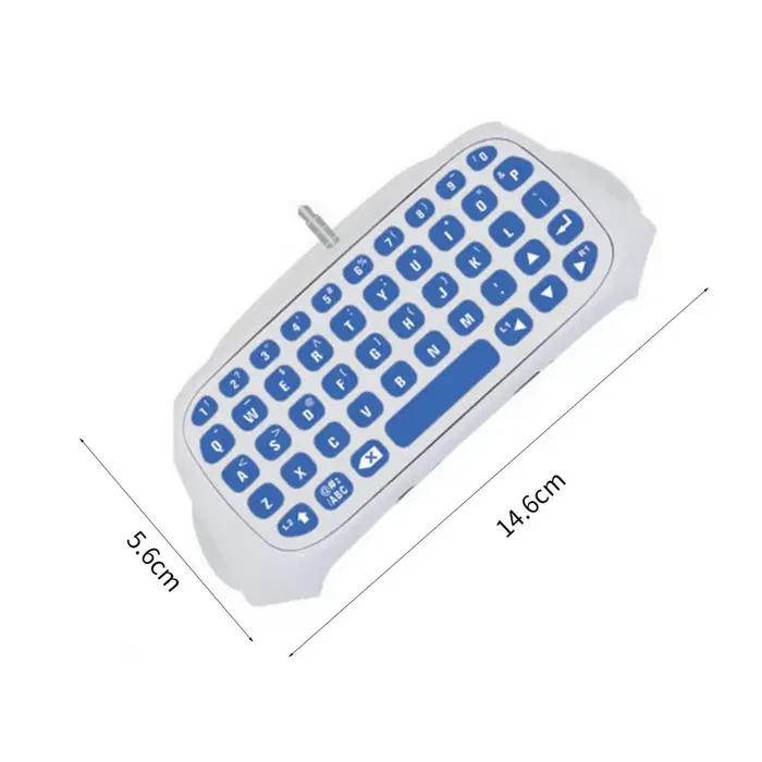 Manette de jeu sans fil avec clavier V3.0 Bluetooth détachable USB pour PS4