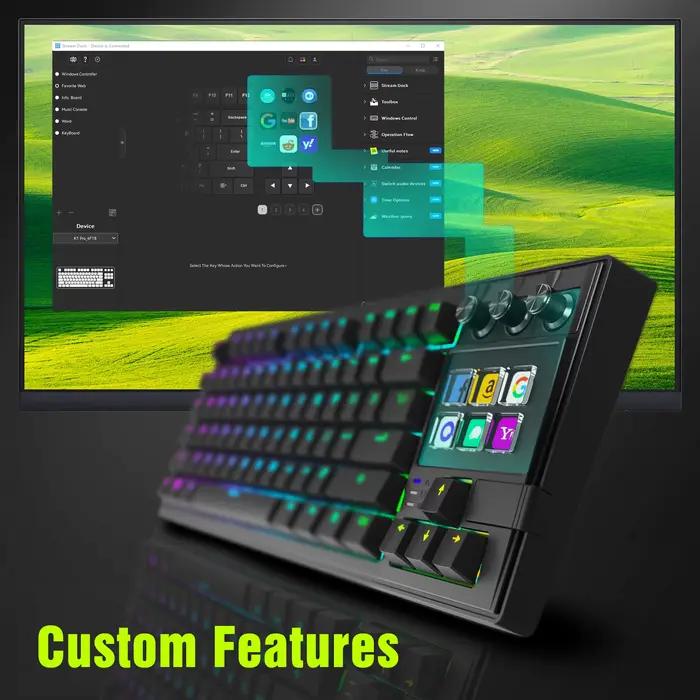 Clavier de jeu mécanique MiraBox K1 Pro avec Stream Deck