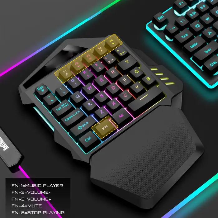 Clavier de jeu sans fil à une main