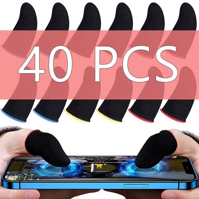 20/40 pièces couverture de doigt de jeu contrôleur de jeu adapté pour PUBG LOL Anti-transpiration anti-rayures écran