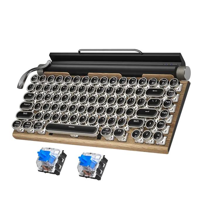 Clavier de jeu mécanique sans fil rétro