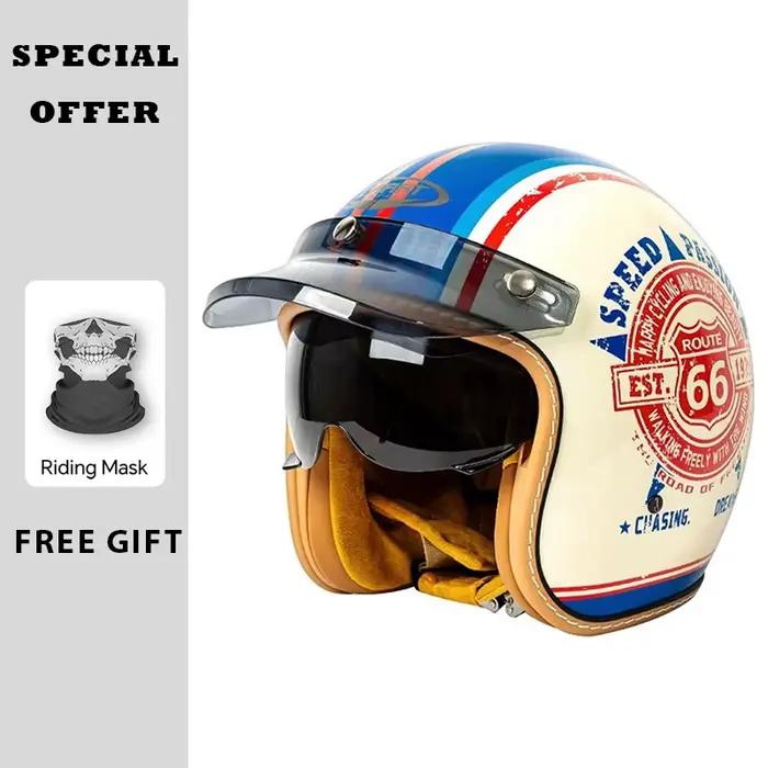 Casque Jet pour hommes et femmes, approuvé DOT, casques De Moto à visage ouvert, matériau ABS, équipements De Moto certifié ECE