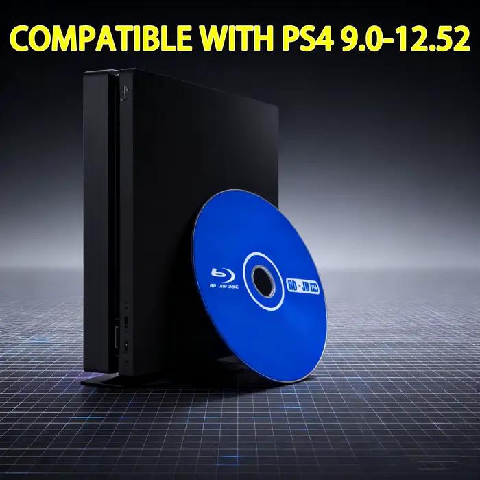 Disque de jailbreak pour PS4 kit d'accessoire sans PC nécessaire version FW 9.0 à 12.52 disque BD-J haut de gamme pour jouer à vos jeux de sauvegarde et homebrew occaions spéciales