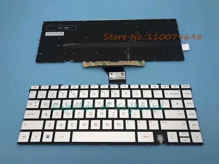 Nouveau clavier anglais pour ordinateur portable HP Envy 13-AY 13-AY0000 13-AY0007CA 13-AY0008CA 13-AY0055CL rétro-éclairé argent/bleu foncé