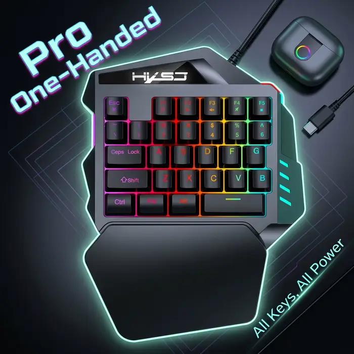 Clavier de jeu ergonomique à 35 touches avec éclairage RVB