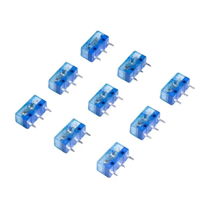 HUANO souris Micro bouton de commutation coque bleue transparente point rose 80 Millions de vie