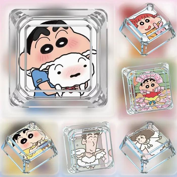 Clavier mécanique transparent Crayon Shinchan avec touches à axe transversal