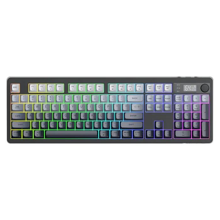 XUNFOX TK100 Bluetooth clavier double mode sans fil TFT écran intelligent ordinateur de bureau