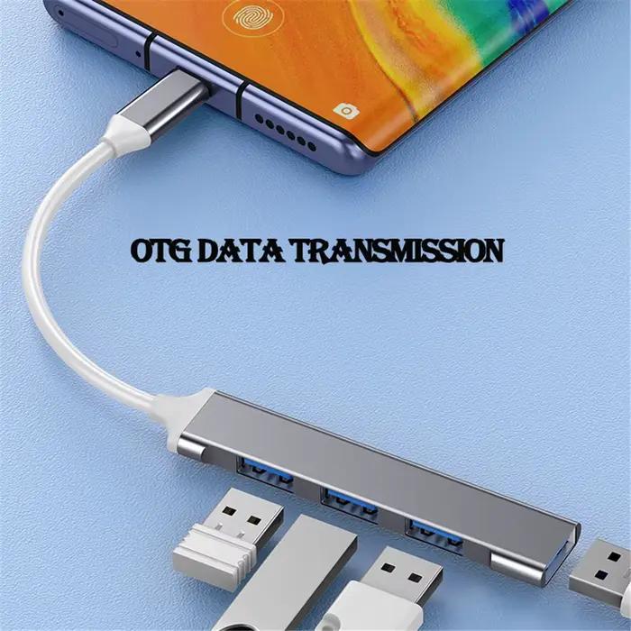 Hub USB 3.0 Hub USB 4 ports haute vitesse Type c séparateur 5Gbps pour accessoires informatiques HUB Multiport 4