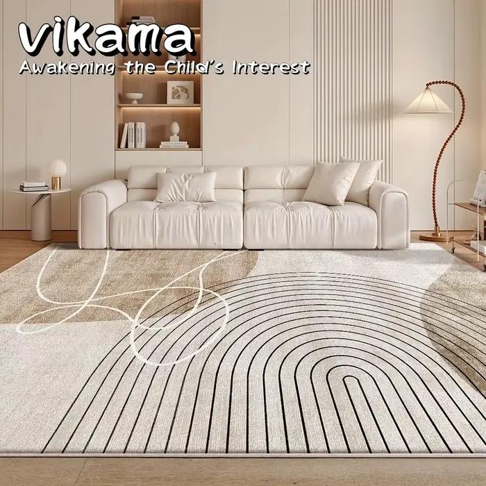 Tapis abstrait bohème VIKAMA adapté à une décoration luxueuse et créative dans les cafés