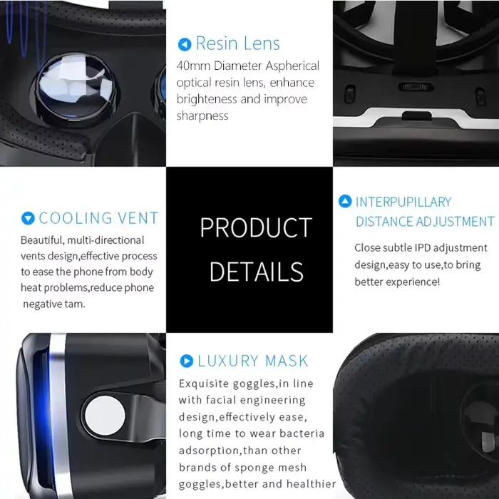 VR Shinecon 6.0 casque Version 3D réalité virtuelle