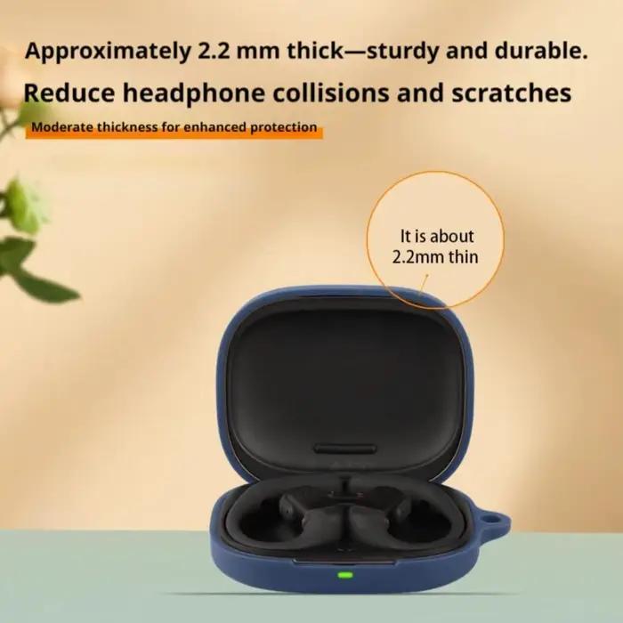 Étui en silicone souple pour SHOKZ OpenFit Pro T010 antichoc avec cordon pour protection douce de la peau six couleurs disponibles