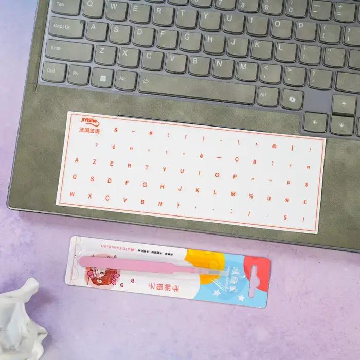 Autocollants de clavier français avec pinces