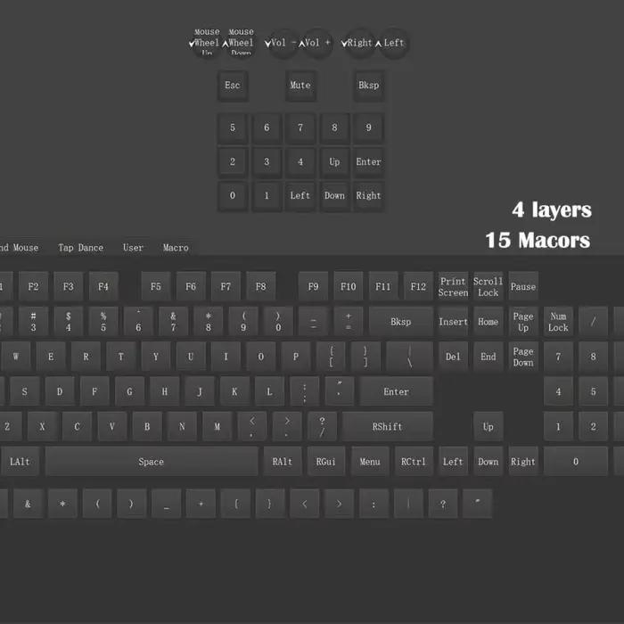 Clavier mécanique programmable personnalisé Macro 18 touches 3 boutons
