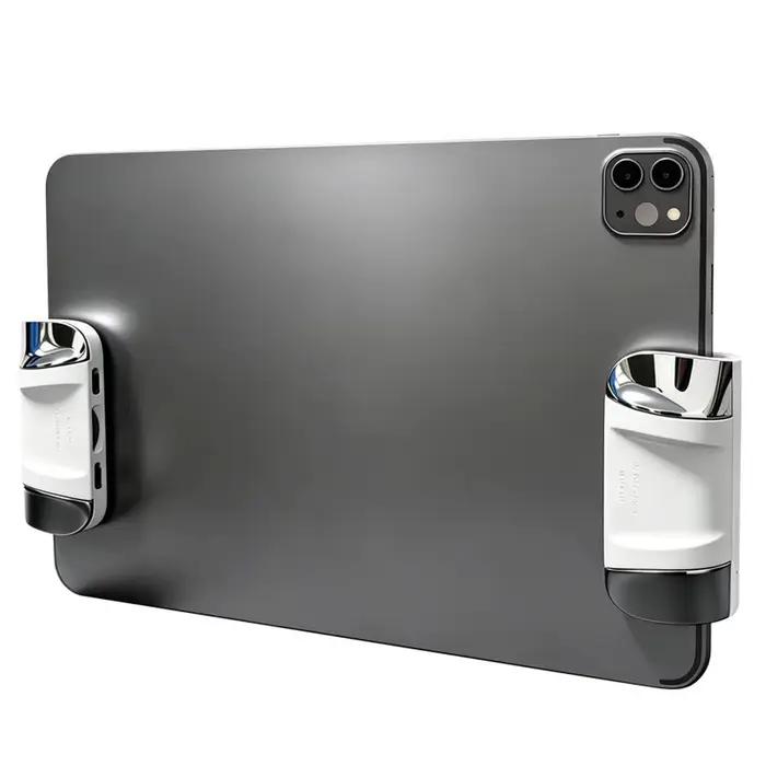 Manette de jeu ergonomique blanche pour tablette