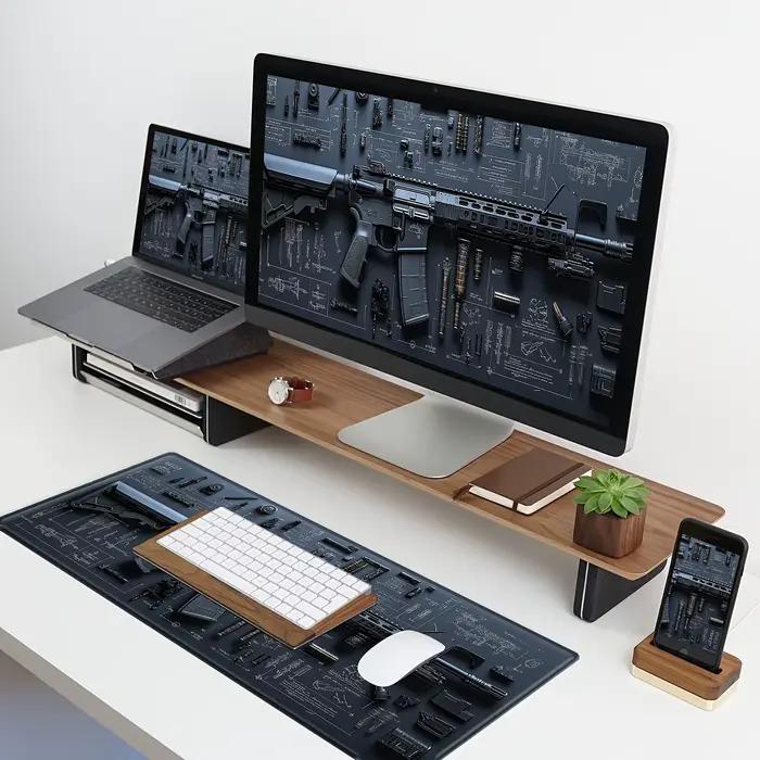 Grand tapis de souris lavable en caoutchouc