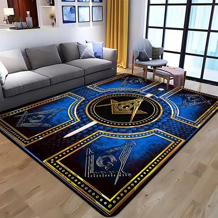 Tapis de Sol en Polymères de Style Maçonnique Lea