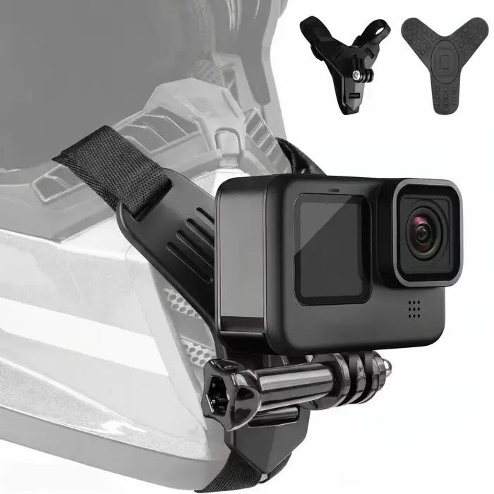 Support de fixation pour mentonnière de casque pour caméra de moto 5/6/7, accessoire pour casque de moto, support de mentonnière, noir