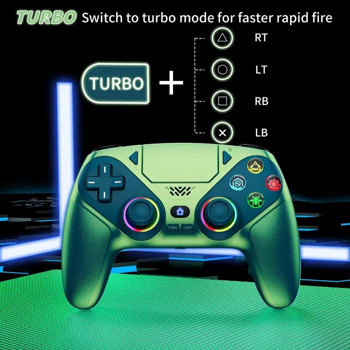 Manettes de jeu sans fil RGB pour PlayStation 5/PS5 Pro/Slim PC
