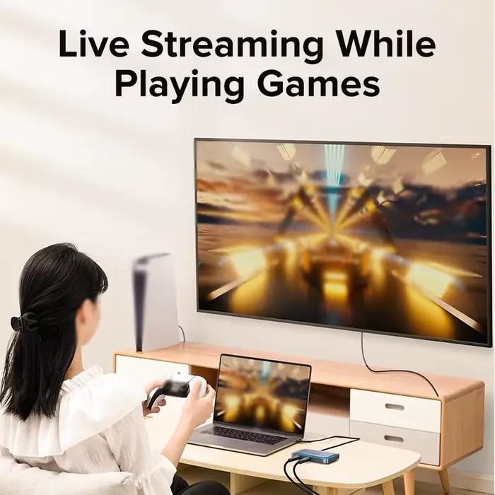 Llano Professional HDMI Live Stream Switcher 4K 60HZ carte de capture vidéo pour Streaming Podcasting Compatible avec PS5 Xbox Phone