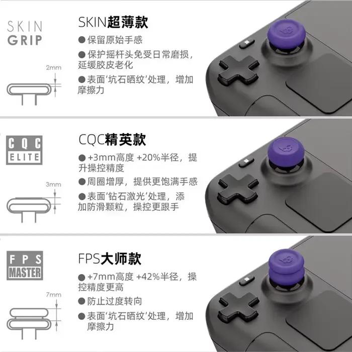 Crâne&Co. Capuchons de jeu de poignées pour Steam Deck/OLED/ROG Ally/X