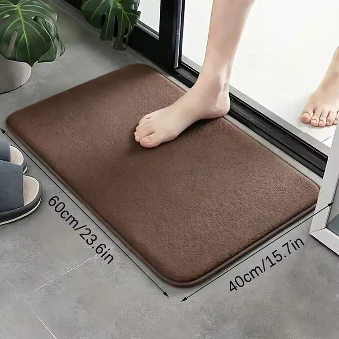 1 tapis de sol ultra-doux et absorbant, épaissi 25D, antidérapant, lavable en machine, en mousse à mémoire de forme luxueuse. Tapis de salle de bain. Séchage rapide. Épaissi. Tapis de salle de bain. D