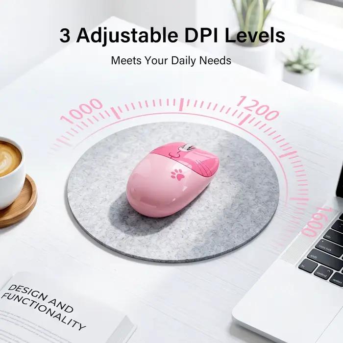 Souris sans fil double mode MOFii M3DM Pink Cat