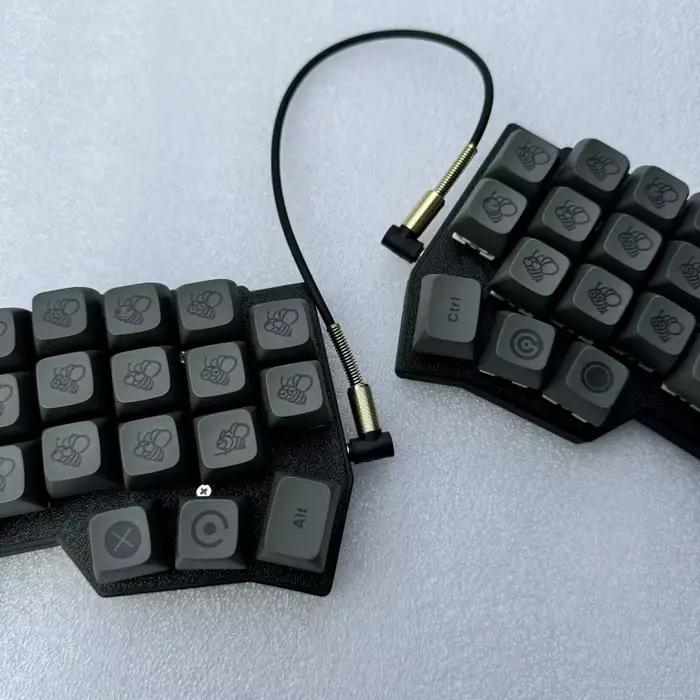 Corne V4.1 Kit de clavier divisé Support QMK/VIAL filaire rvb personnalisé HotSwap klaxon ergonomique v4.1 conception claviers main gauche et droite