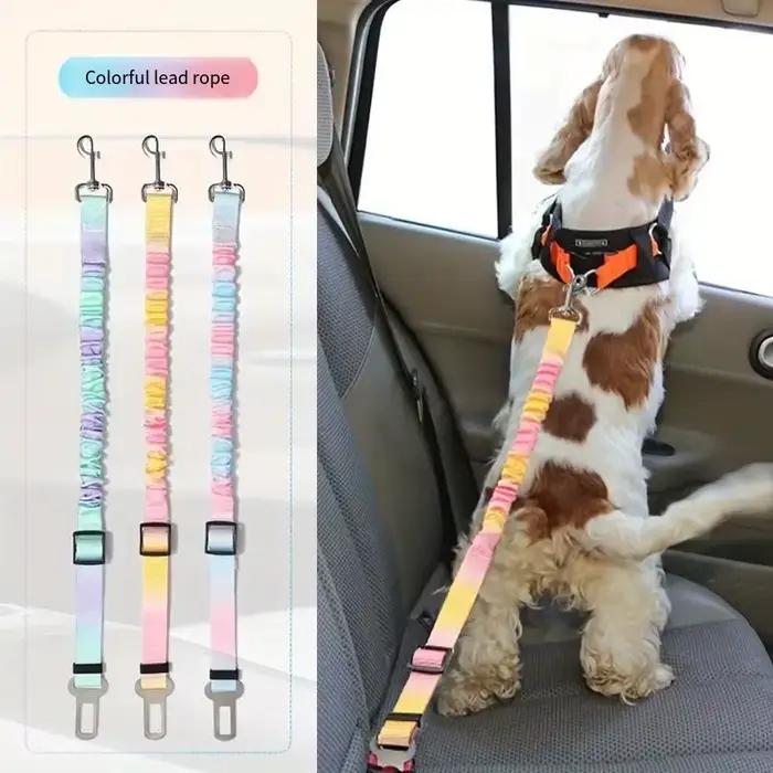 Ceinture de sécurité pour animaux de compagnie pour chiens, artefact de siège de voiture pour chiots de petite et moyenne taille, boucle de sécurité pour chats, fournitures de combat en peluche