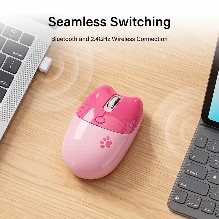 Souris sans fil double mode MOFii M3DM Pink Cat