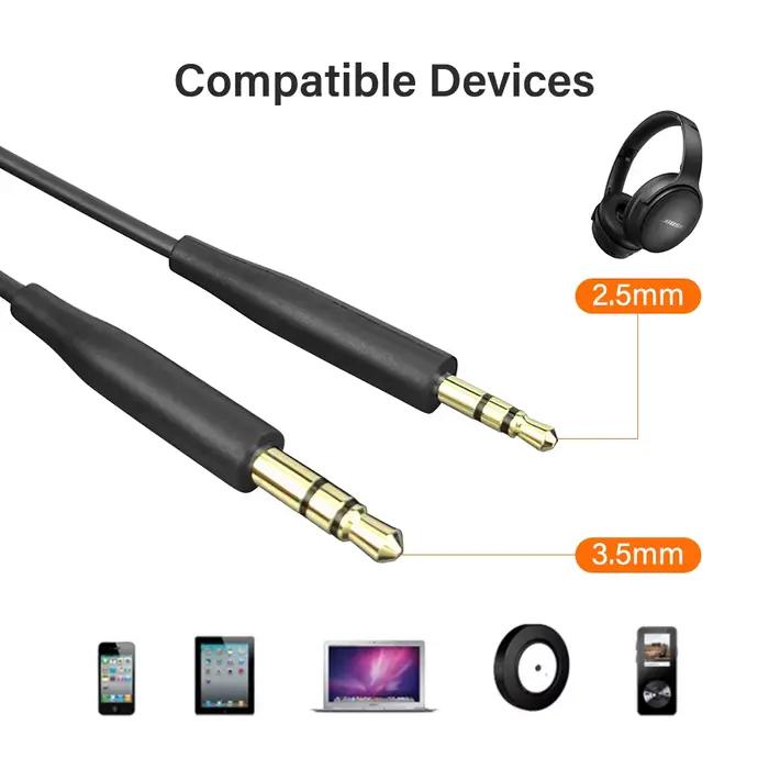Câble Aux pour casque BOSE QC35II QC35 QC25 link OE2/OE2I, 3.5mm à 2.5mm
