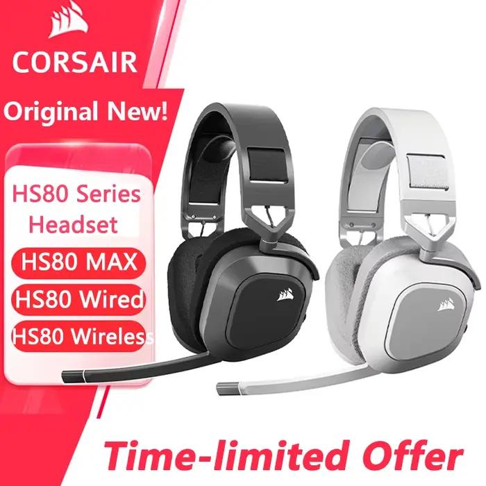 CorsairHS80 RGB sans fil/HS80 RGB filaire/Hs80MAx casque de jeu noir ou blanc et CORSAIR RGB ST100