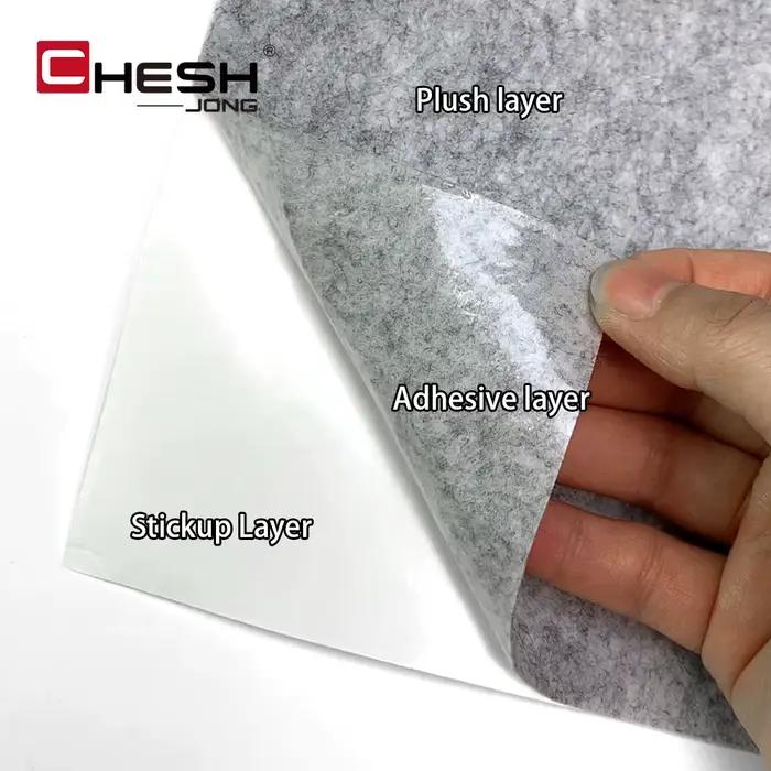 Rouleau de tissu feutré automobile auto-adhésif DIY 102x200cm en polyester antidérapant pour modification intérieure de voiture et isolation acoustique