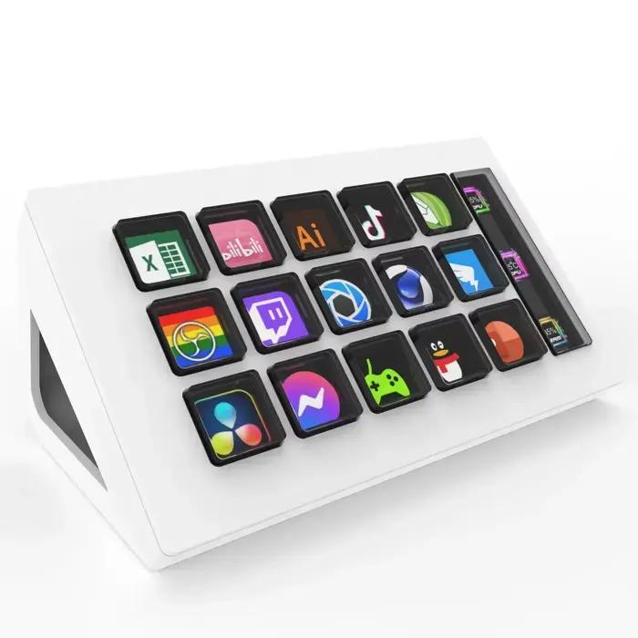 Mirabox 293s Mini clavier visuel boutons personnalisés contrôleur LCD 15 touches