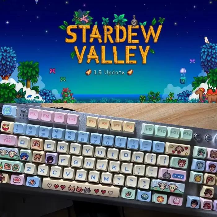 Stardew Valley 78 Keycaps Pixel Cat