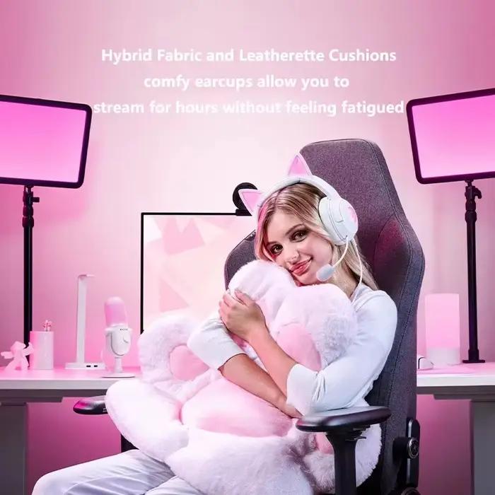 Casque filaire USB Razer Kraken Kitty V2 - Éclairage réactif au flux - Micro cardioïde hyperclé - Pilotes 40 mm - Son