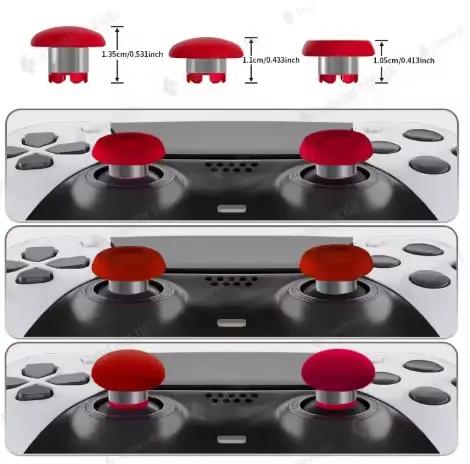 Pack de 6 Joysticks Analogiques Personnalisés pour Manette PS5 Edge – Remplacement avec Trois Options de Hauteur pour une Expérience de Jeu Améliorée