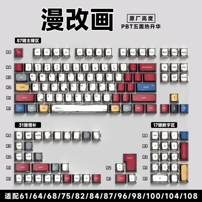 Clavier mécanique Pbt, capuchons de touches