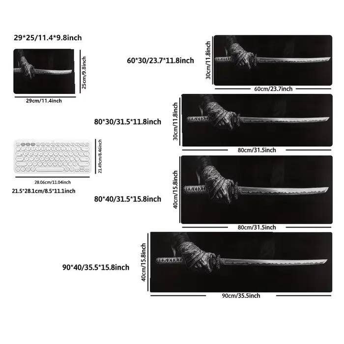 Samouraï épée tapis de souris grand