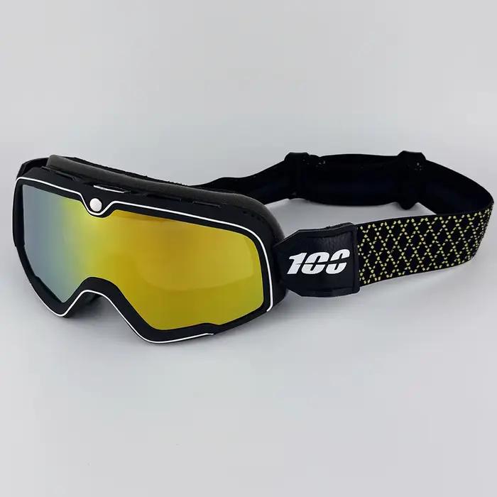 Lunettes de moto rétro lunettes de ski en plein air Motocross lunettes de soleil casque équitation course café course VTT ATV