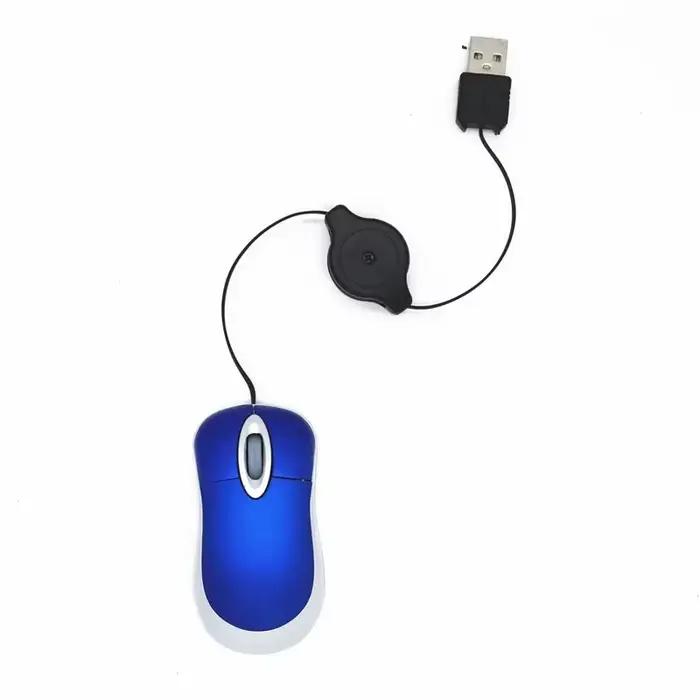 Mini souris filaire rétractable Portable pour ordinateur