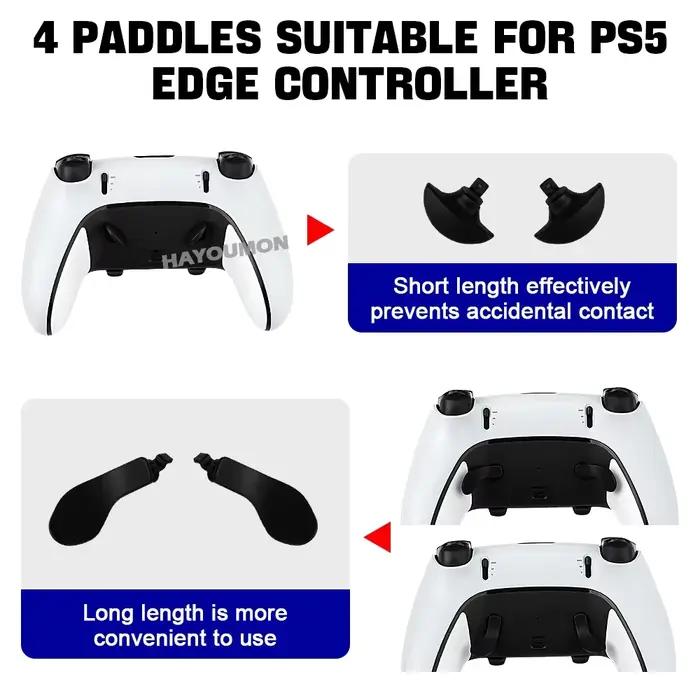 5 COULEURS - Boutons arrière en métal de remplacement professionnels pour manette de jeu PS5 Edge Elite - Console de jeu