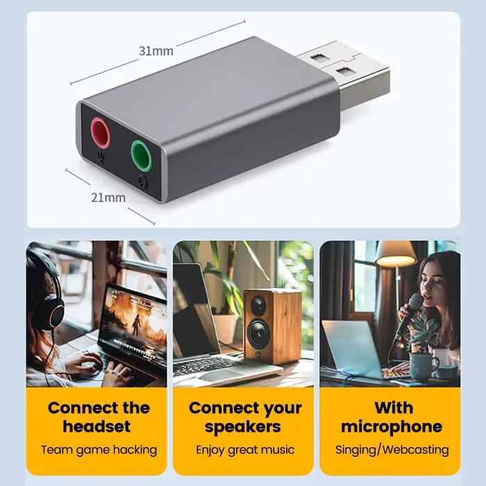 Carte son USB vers 3.5mm